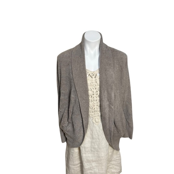 Barefoot Dreams Bamboo Chic Lite circle cardi Cardigan small style 423 neutral - Picture 1 of 5